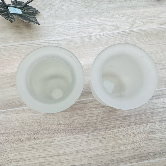 PartyLite Antique Grape Leaf Sconce Pair Frosted Glass Votives Autumn Vibes - Picture 11 of 16